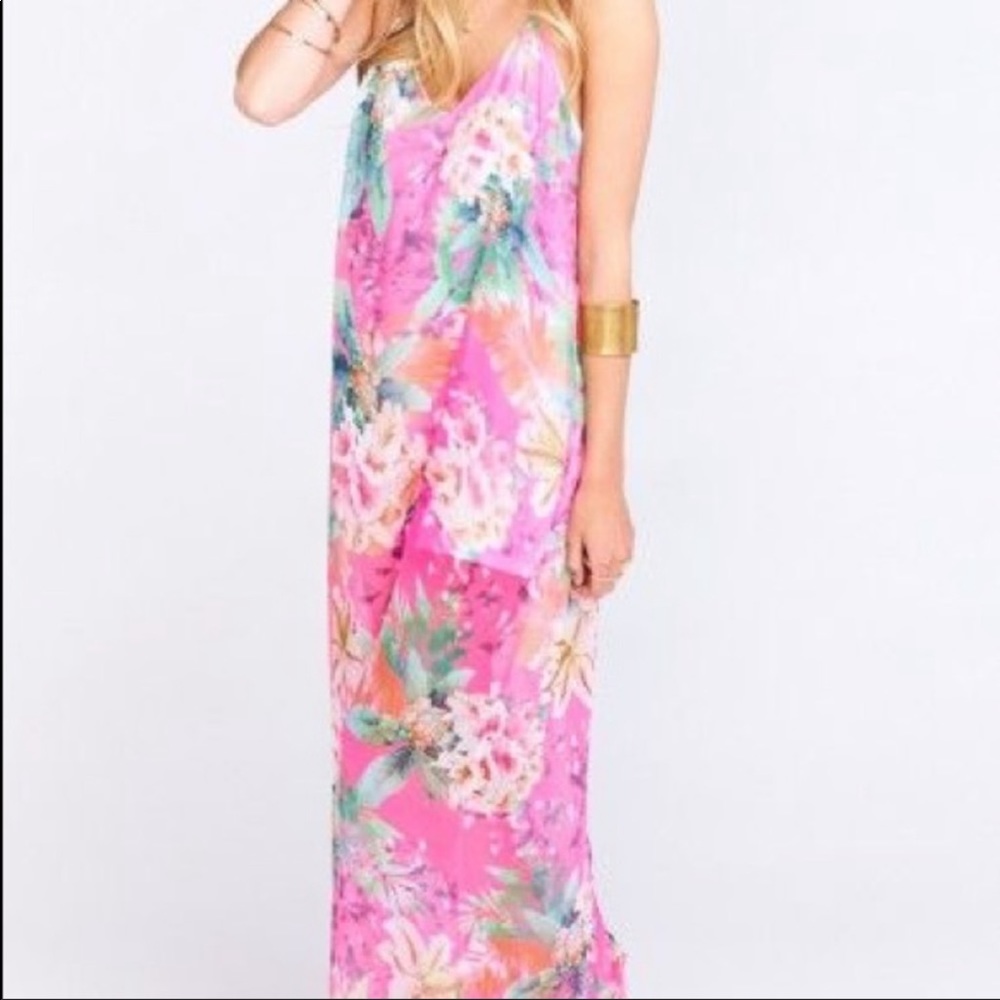 Tropical Barbie mumu maxi